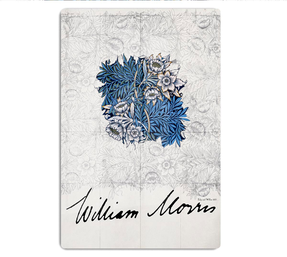 William Morris Tulip and Willow Acrylic Block - Canvas Art Rocks - 1