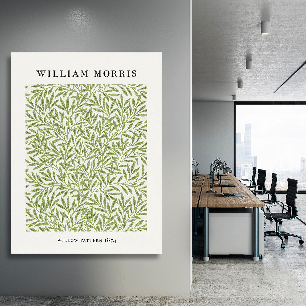 William Morris Willow Pattern Canvas Print or Poster - Canvas Art Rocks - 3