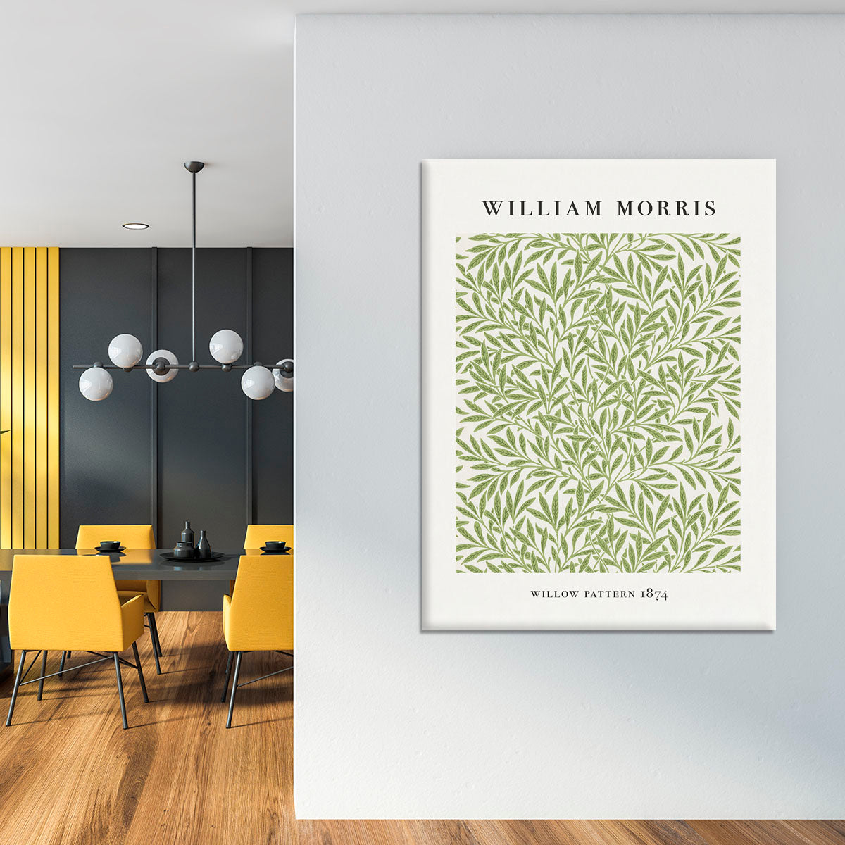 William Morris Willow Pattern Canvas Print or Poster - Canvas Art Rocks - 4