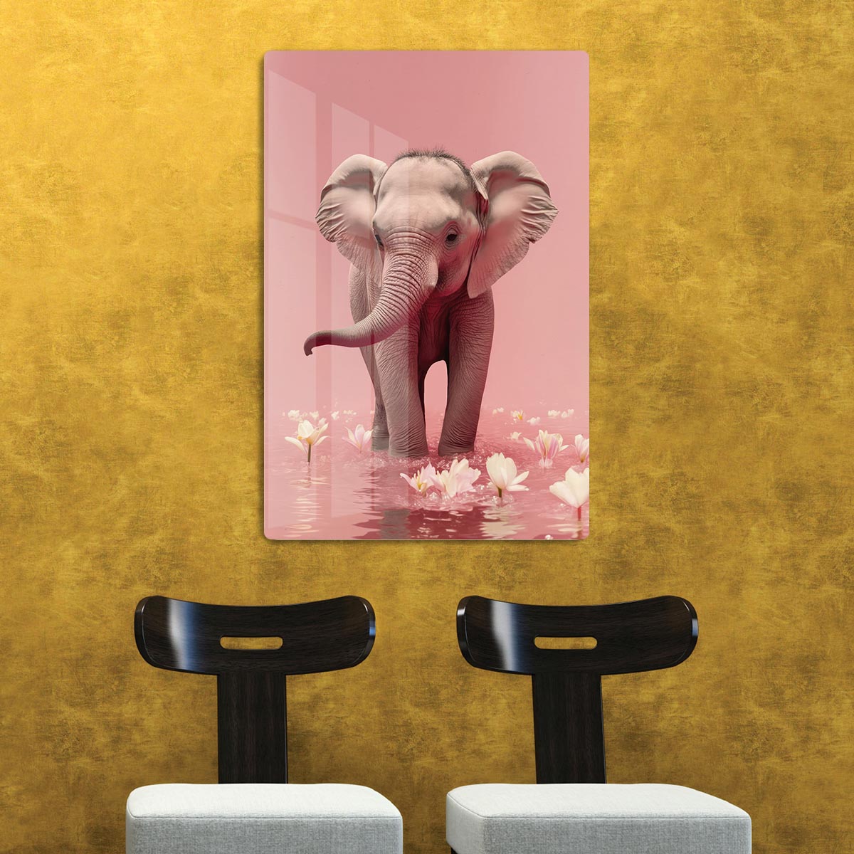 Young Elephant Acrylic Block - 1x - 2