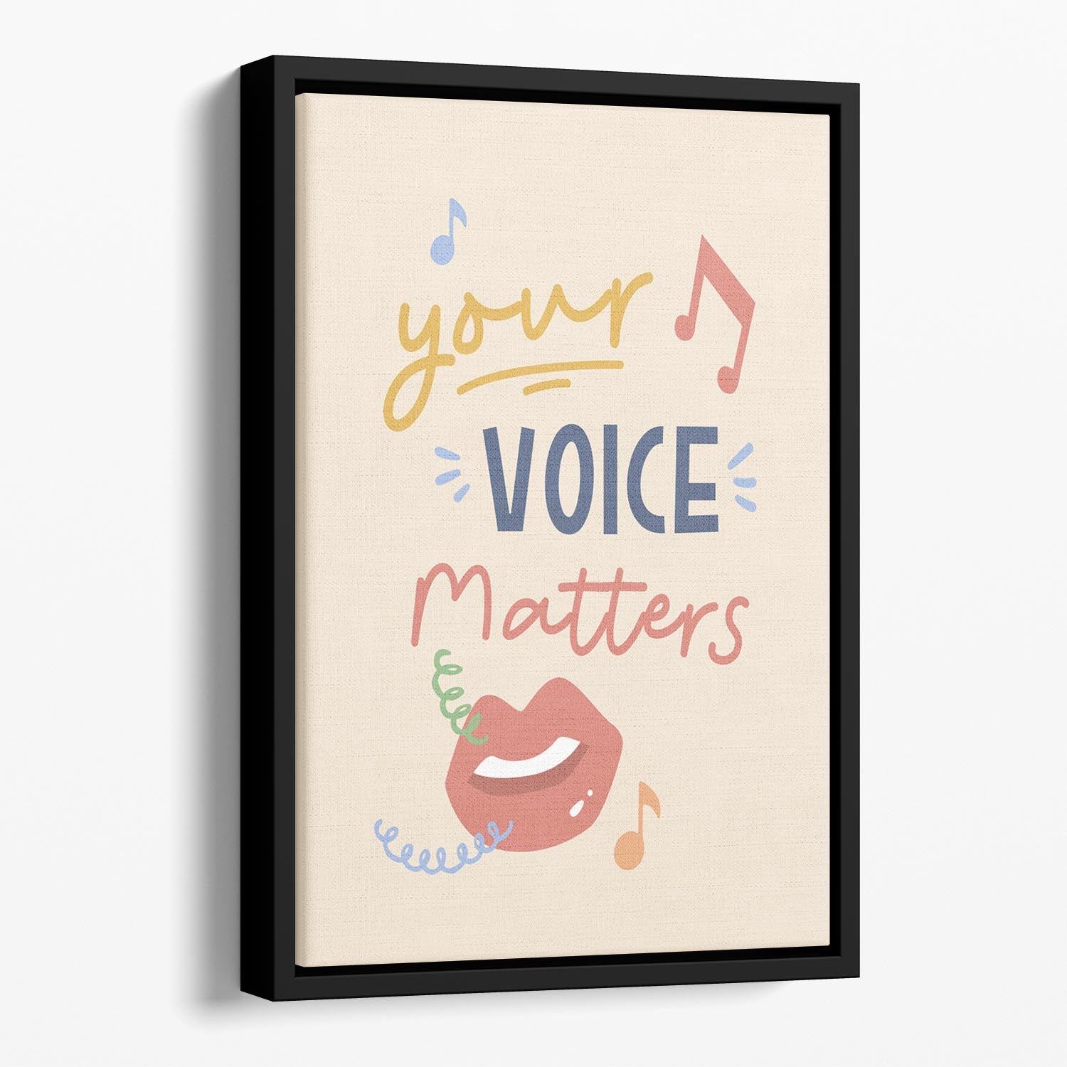 Your Voice Matters Floating Framed Canvas - Canvas Art Rocks - 1