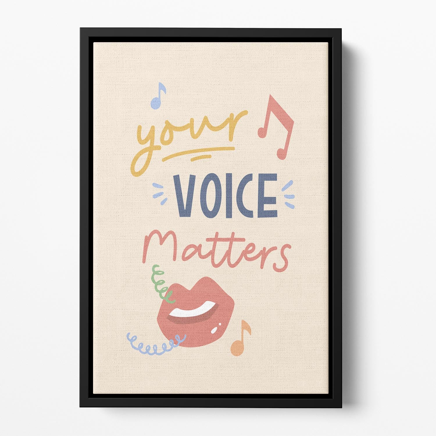 Your Voice Matters Floating Framed Canvas - Canvas Art Rocks - 2