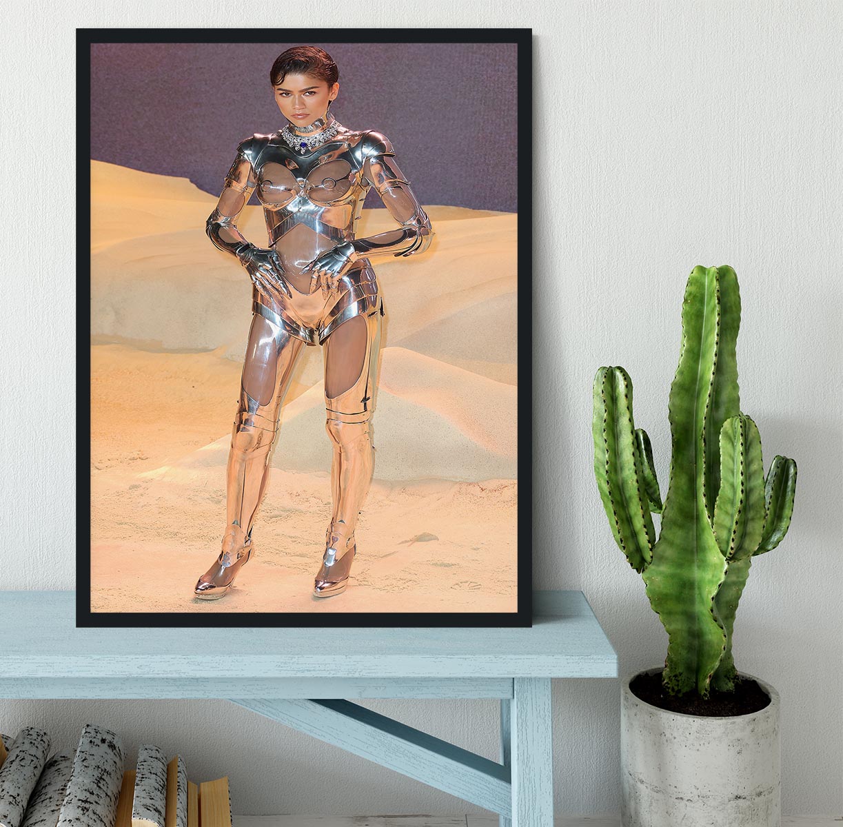 Zendaya at the premiere of Dune part two Framed Print - Canvas Art Rocks - 2