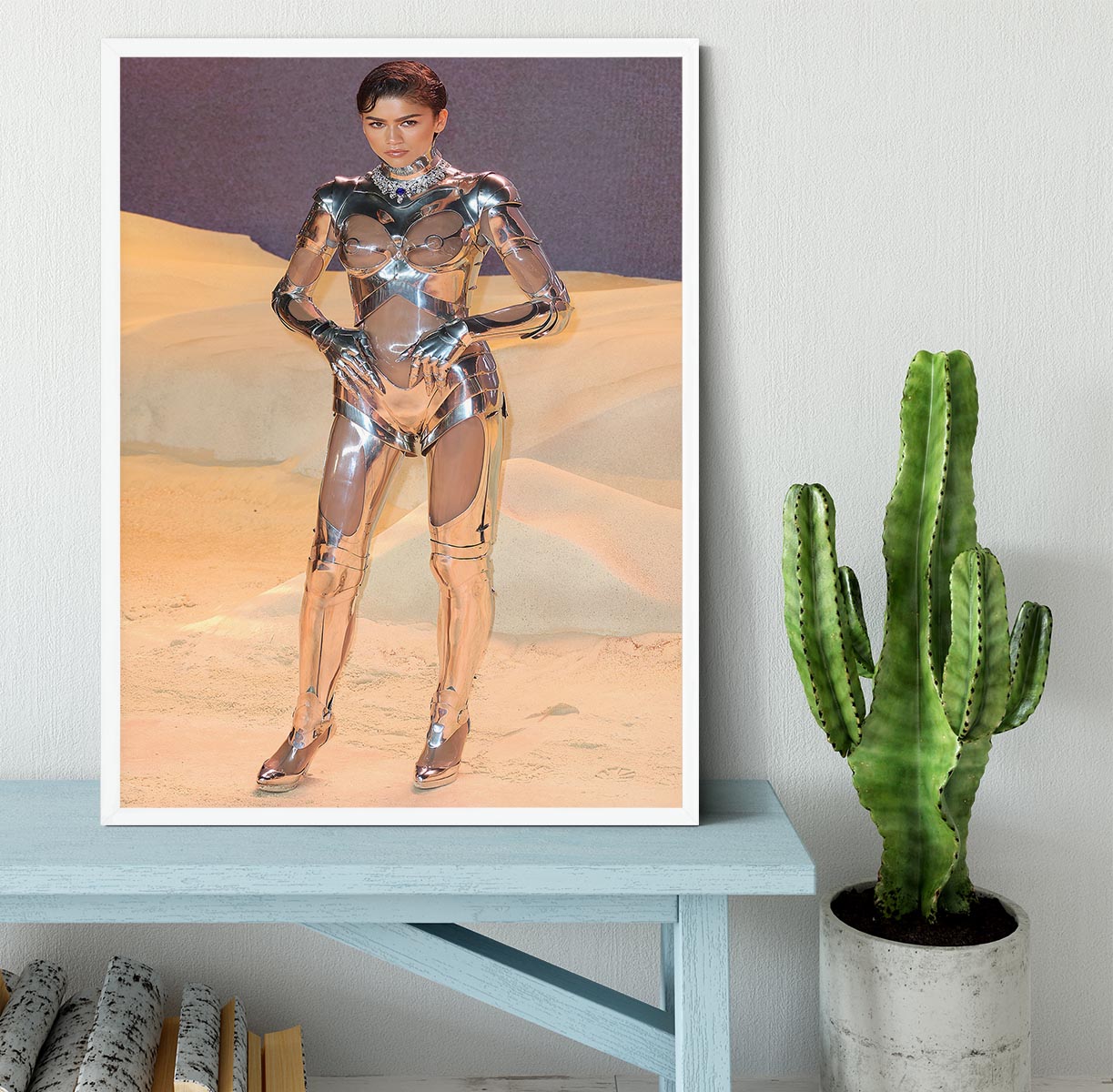 Zendaya at the premiere of Dune part two Framed Print - Canvas Art Rocks -6