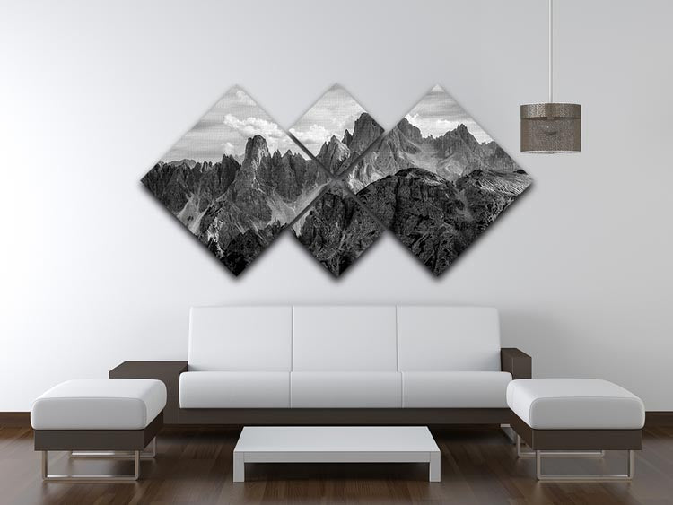 The Peaks 4 Square Multi Panel Canvas - Canvas Art Rocks - 3