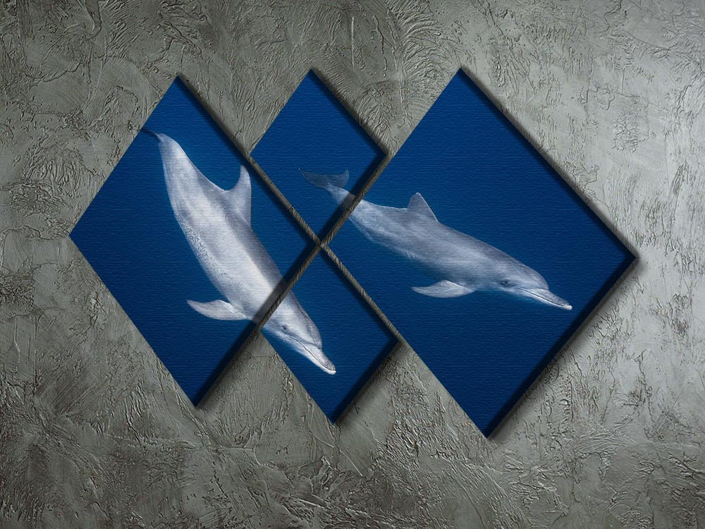 Bottlenose Dolphins 4 Square Multi Panel Canvas - 1x - 2