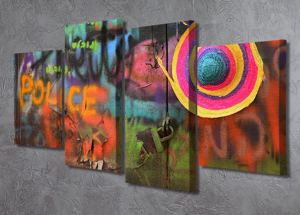 Street Colors 4 Split Panel Canvas - Canvas Art Rocks - 2