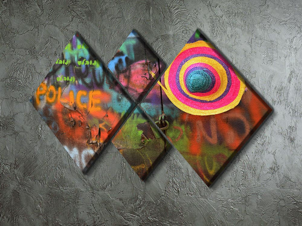 Street Colors 4 Square Multi Panel Canvas - Canvas Art Rocks - 2