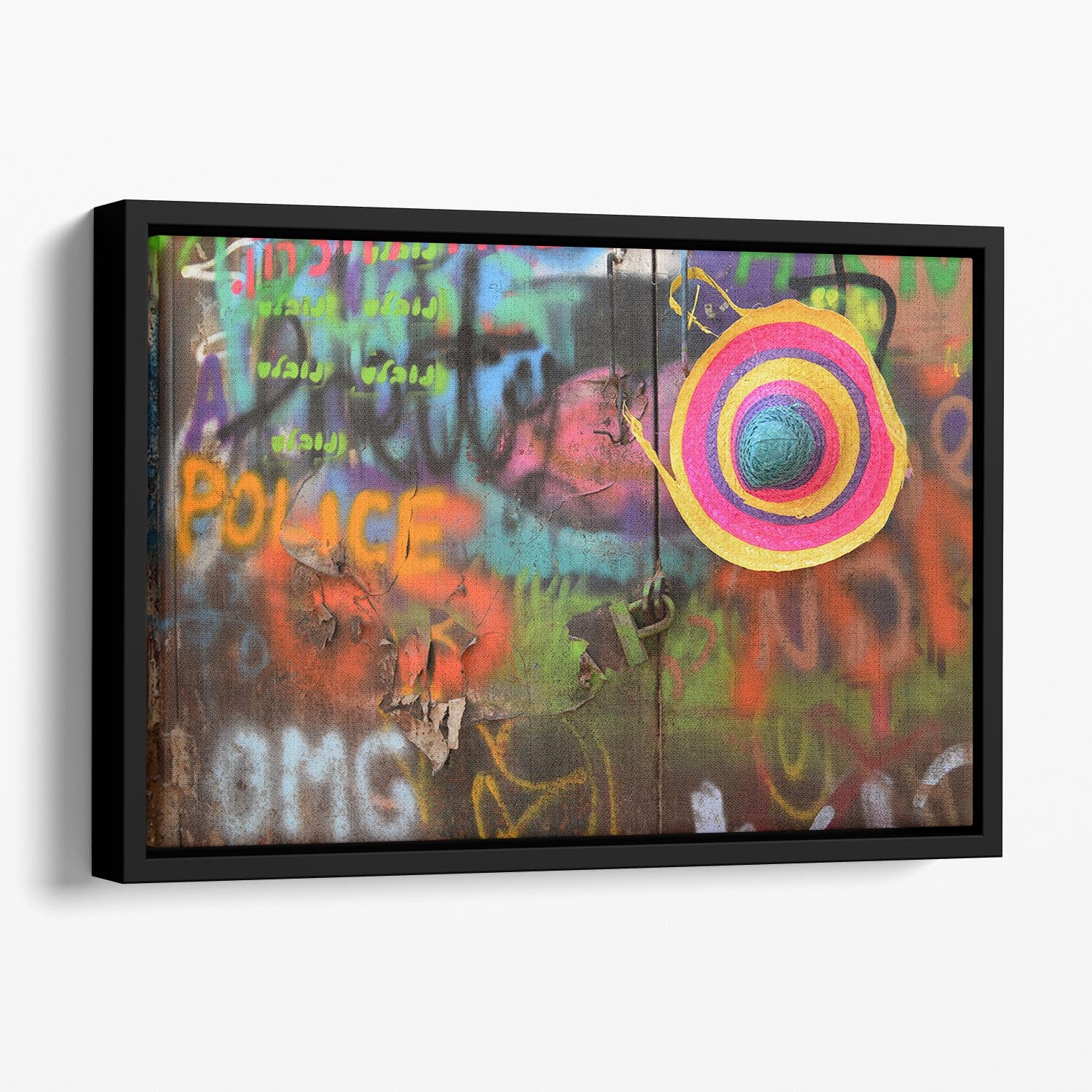 Street Colors Floating Framed Canvas - Canvas Art Rocks - 1