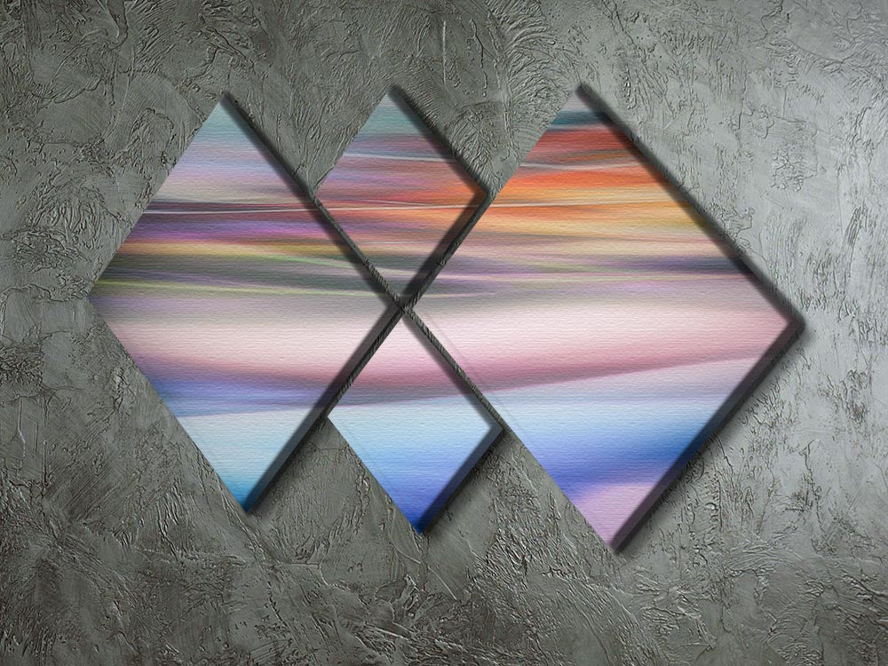 Coloured Waves 2 4 Square Multi Panel Canvas - Canvas Art Rocks - 2