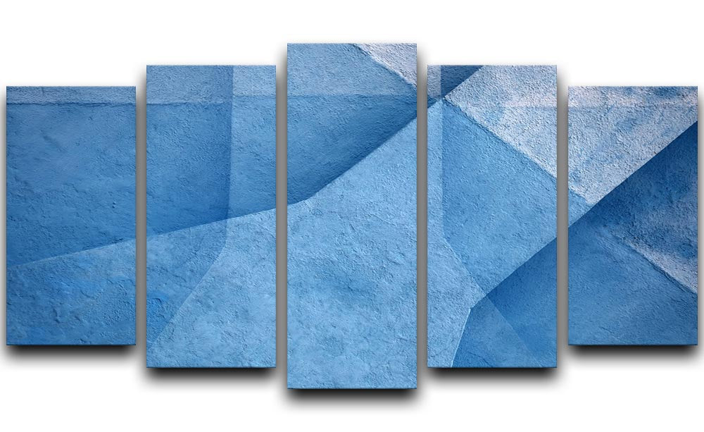 Blue Abstract 5 Split Panel Canvas - Canvas Art Rocks - 1