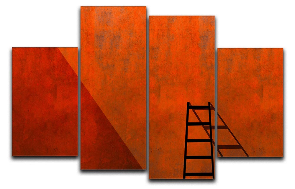A Ladder And Its Shadow 4 Split Panel Canvas - Canvas Art Rocks - 1