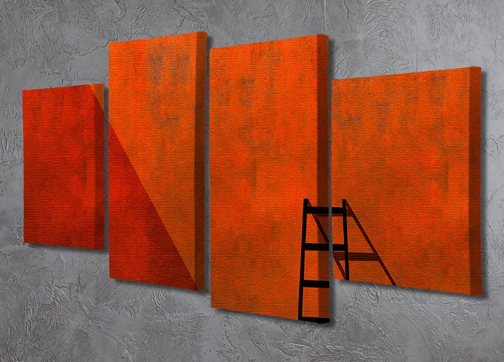 A Ladder And Its Shadow 4 Split Panel Canvas - Canvas Art Rocks - 2