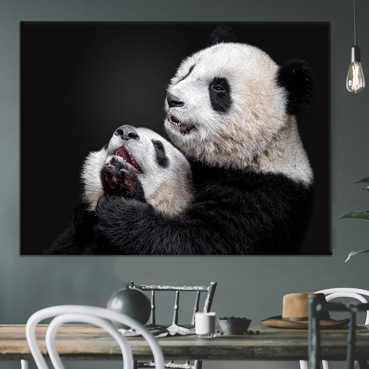 Pandas Playing Canvas Print or Poster - Canvas Art Rocks - 3