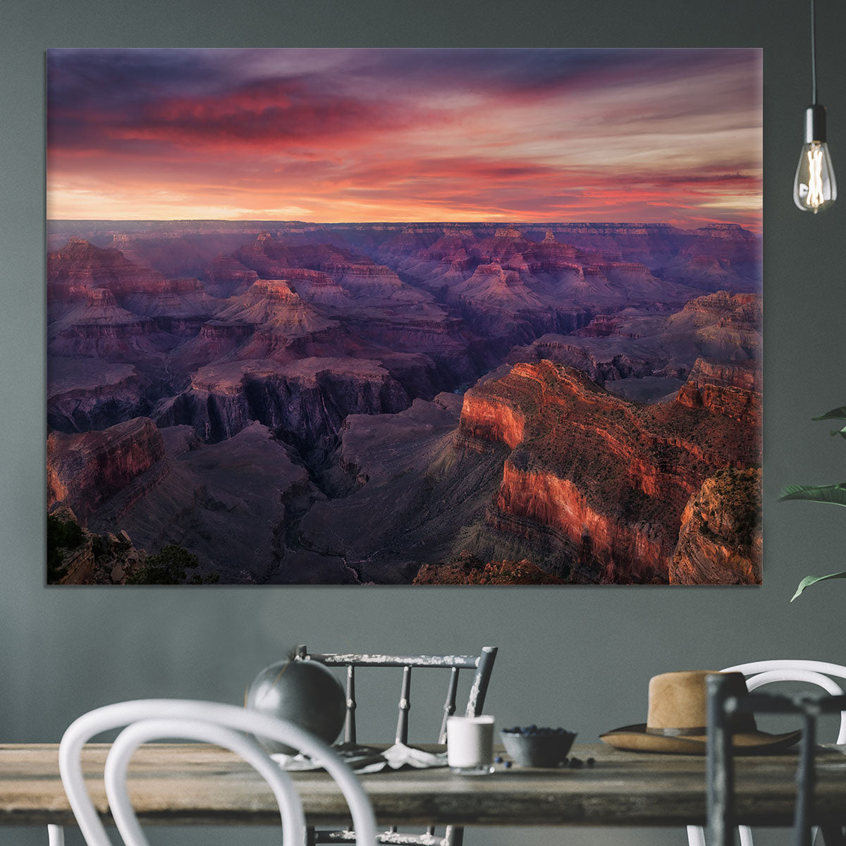 Canyon On Fire Canvas Print or Poster - Canvas Art Rocks - 3