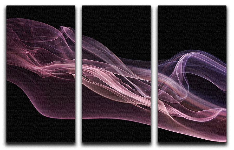 Floating Purple In Pink 3 Split Panel Canvas Print - Canvas Art Rocks - 1