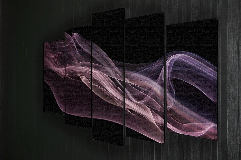 Floating Purple In Pink 5 Split Panel Canvas - Canvas Art Rocks - 2