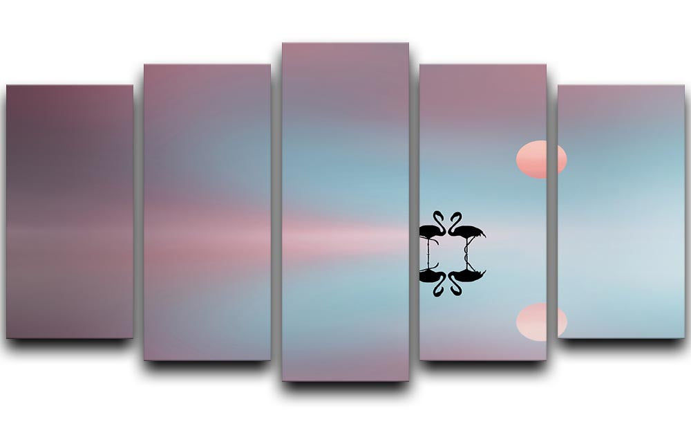 Flamingo 5 Split Panel Canvas - 1x - 1