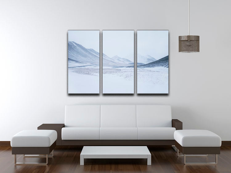 1 Sketched By The Wind Drawn Mountains 3 Split Panel Canvas Print - Canvas Art Rocks - 3