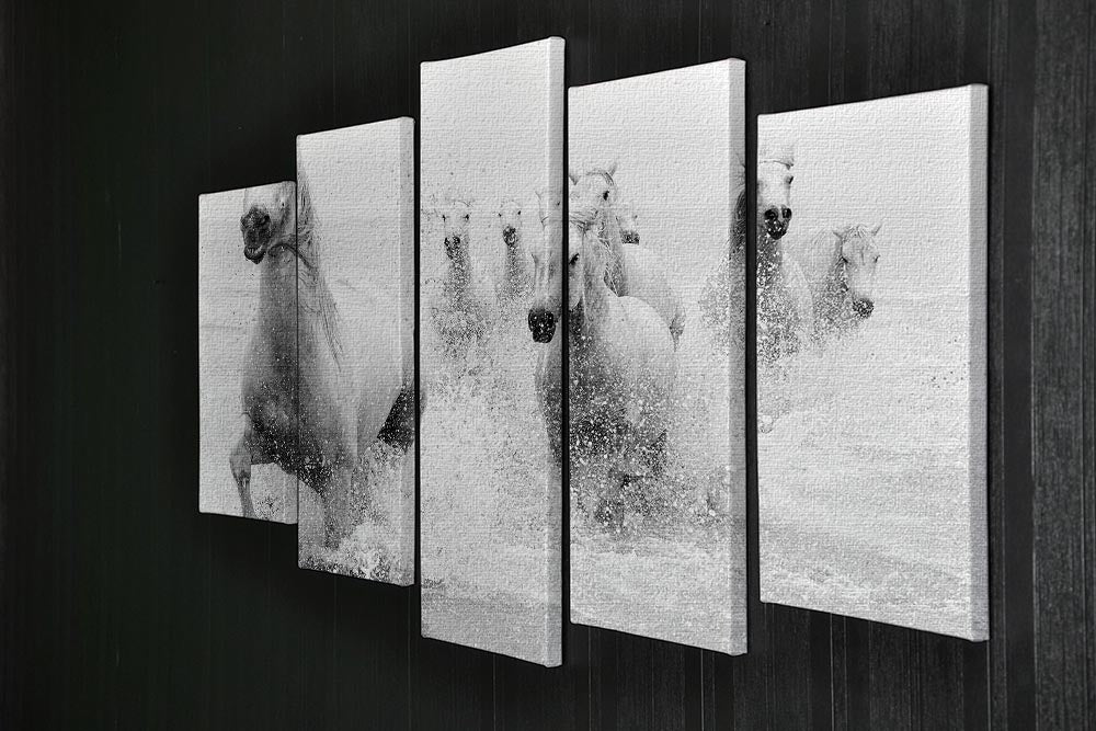 Slashing Horses 5 Split Panel Canvas - Canvas Art Rocks - 2