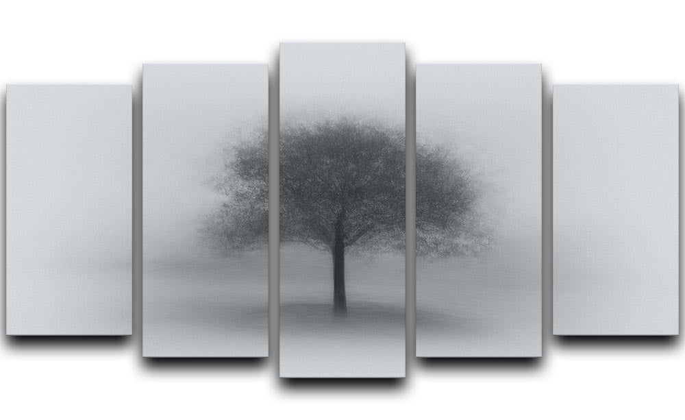 Tree In Fog 5 Split Panel Canvas - Canvas Art Rocks - 1