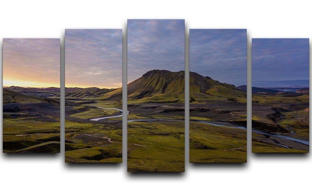 Iceland Highlands 5 Split Panel Canvas - Canvas Art Rocks - 1