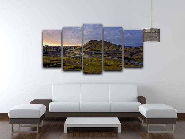 Iceland Highlands 5 Split Panel Canvas - Canvas Art Rocks - 3
