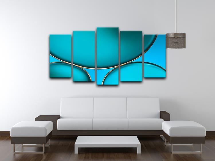 Oil And Water 5 Split Panel Canvas - Canvas Art Rocks - 3