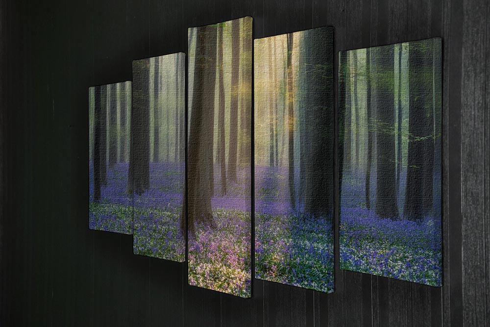 Daydreaming Of Bluebells 5 Split Panel Canvas - Canvas Art Rocks - 2