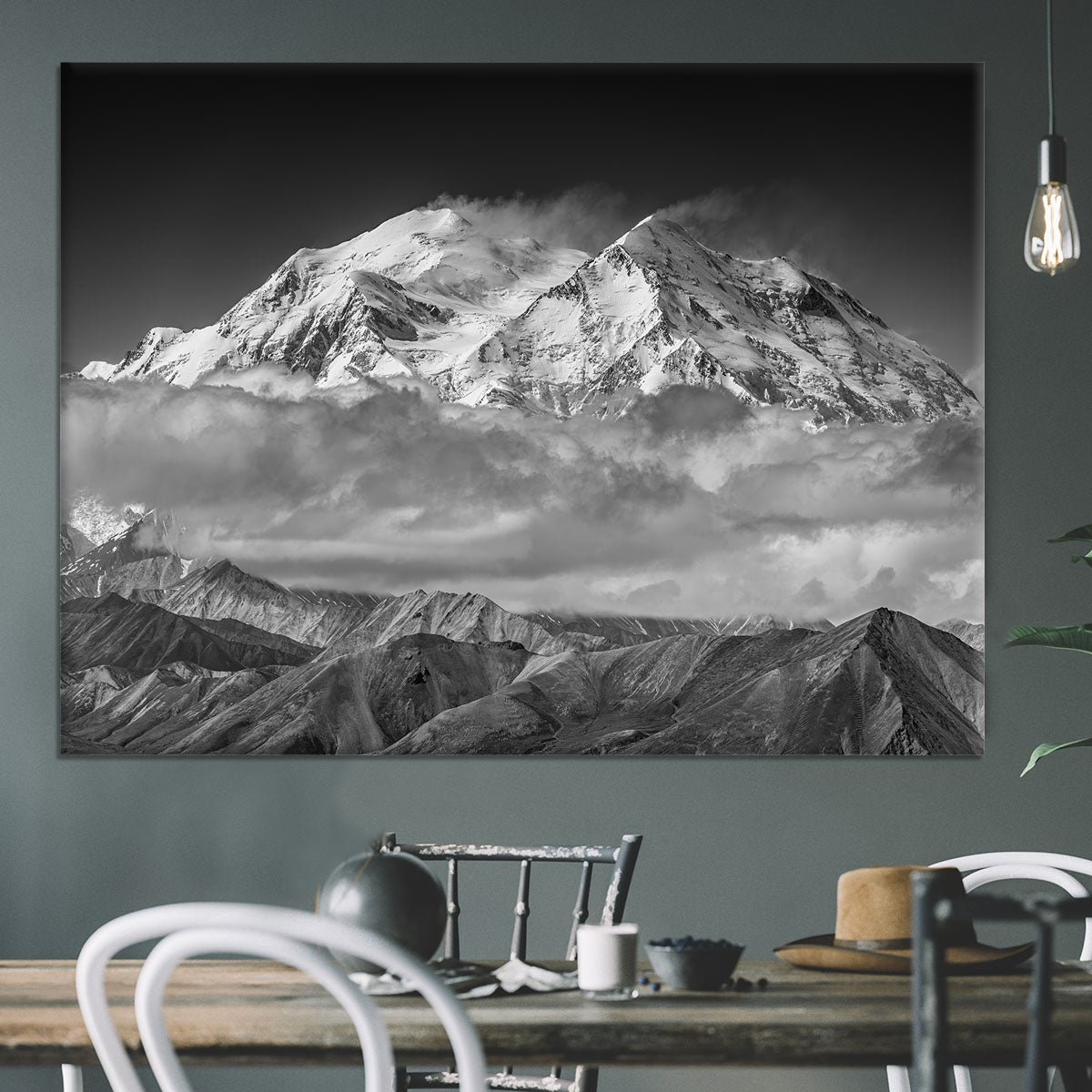 Denali From The Opposing Ridge Line Canvas Print or Poster - Canvas Art Rocks - 3