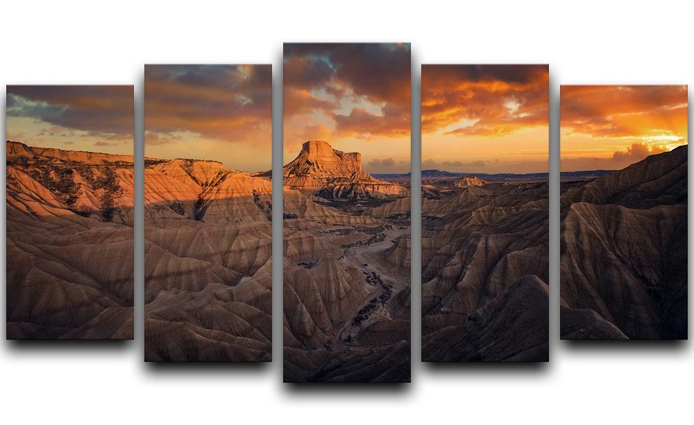 Badlands Bardenas Reales 5 Split Panel Canvas - Canvas Art Rocks - 1