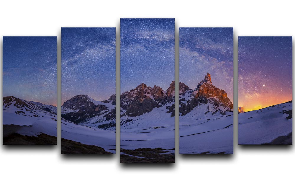 Baita Segantini Under The Night Sky 5 Split Panel Canvas - Canvas Art Rocks - 1