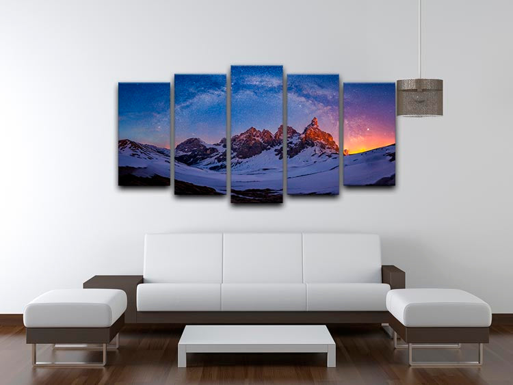 Baita Segantini Under The Night Sky 5 Split Panel Canvas - Canvas Art Rocks - 3