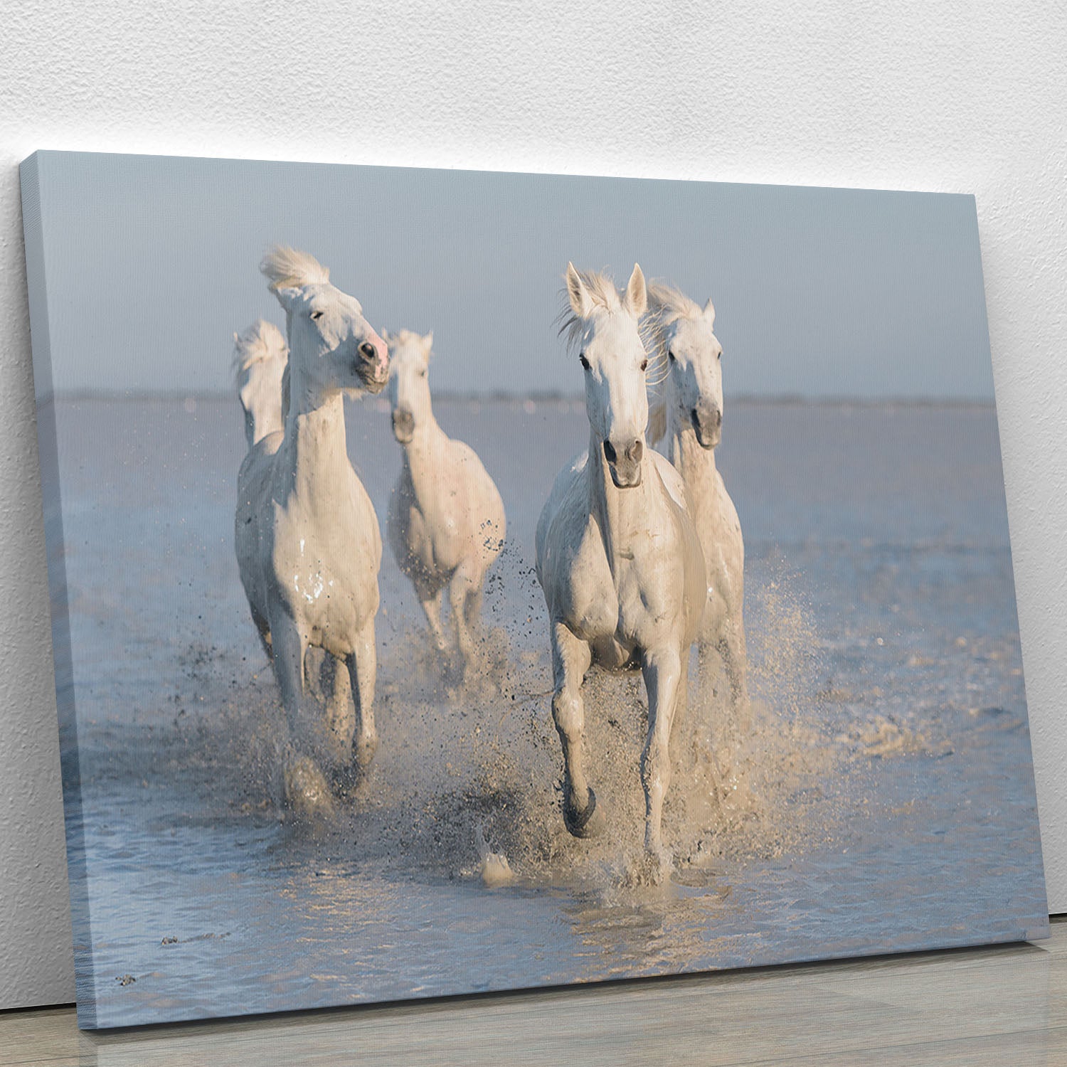Running White Horses Canvas Print or Poster - Canvas Art Rocks - 1