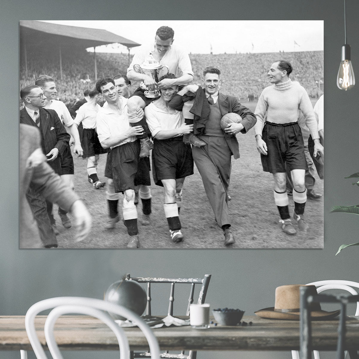 1946 FA Cup final at Wembley Charlton Athletic v Derby County Canvas Print or Poster - Canvas Art Rocks - 3
