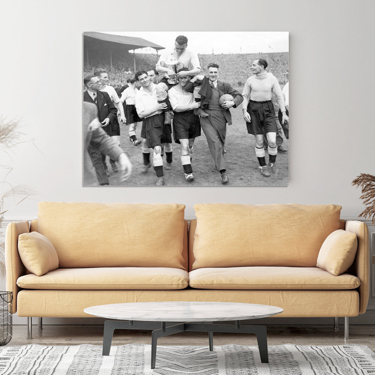 1946 FA Cup final at Wembley Charlton Athletic v Derby County Canvas Print or Poster - Canvas Art Rocks - 4