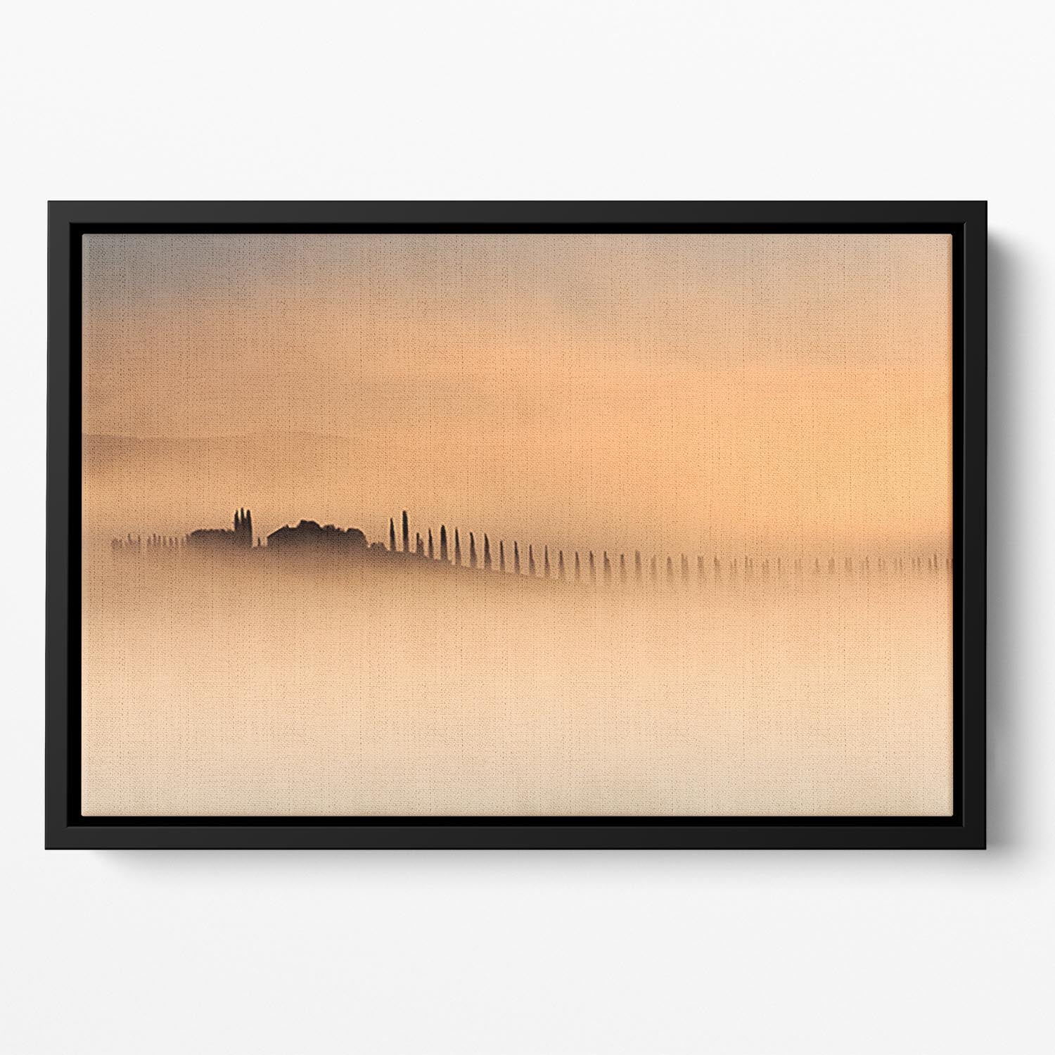 Foggy Sunrise Floating Framed Canvas - Canvas Art Rocks - 2