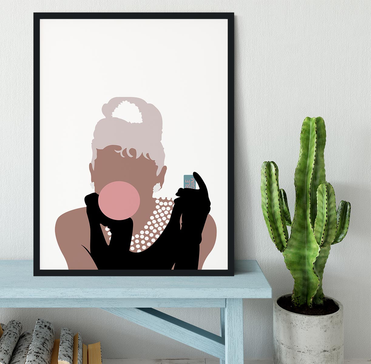 Bubblegum Girl Framed Print - Canvas Art Rocks - 2