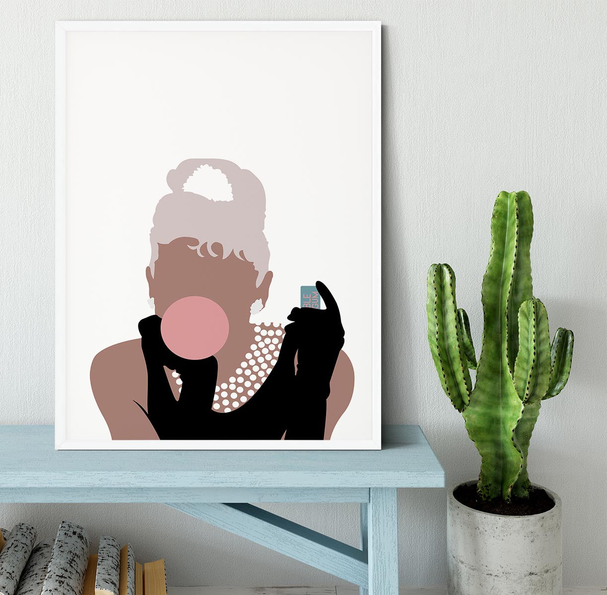 Bubblegum Girl Framed Print - Canvas Art Rocks -6