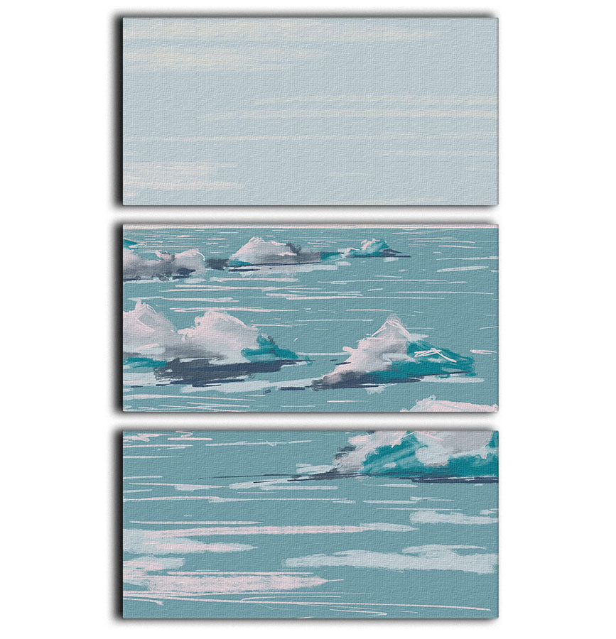 Seascape 3 Split Panel Canvas Print - 1x - 1
