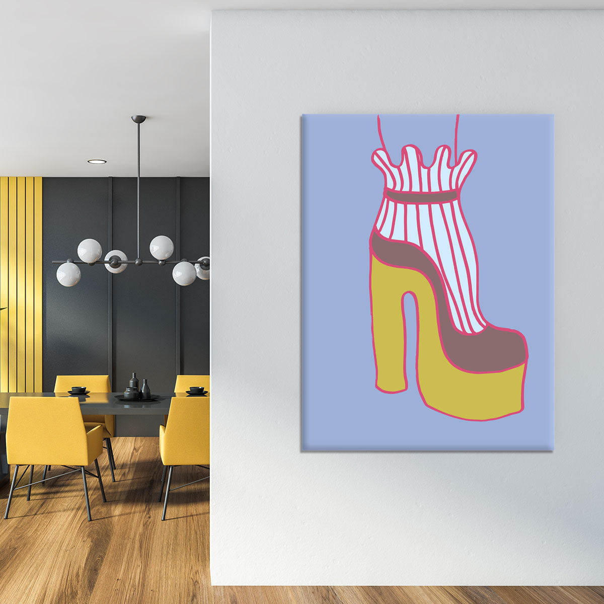Yellow Heel 01 Canvas Print or Poster - Canvas Art Rocks - 4