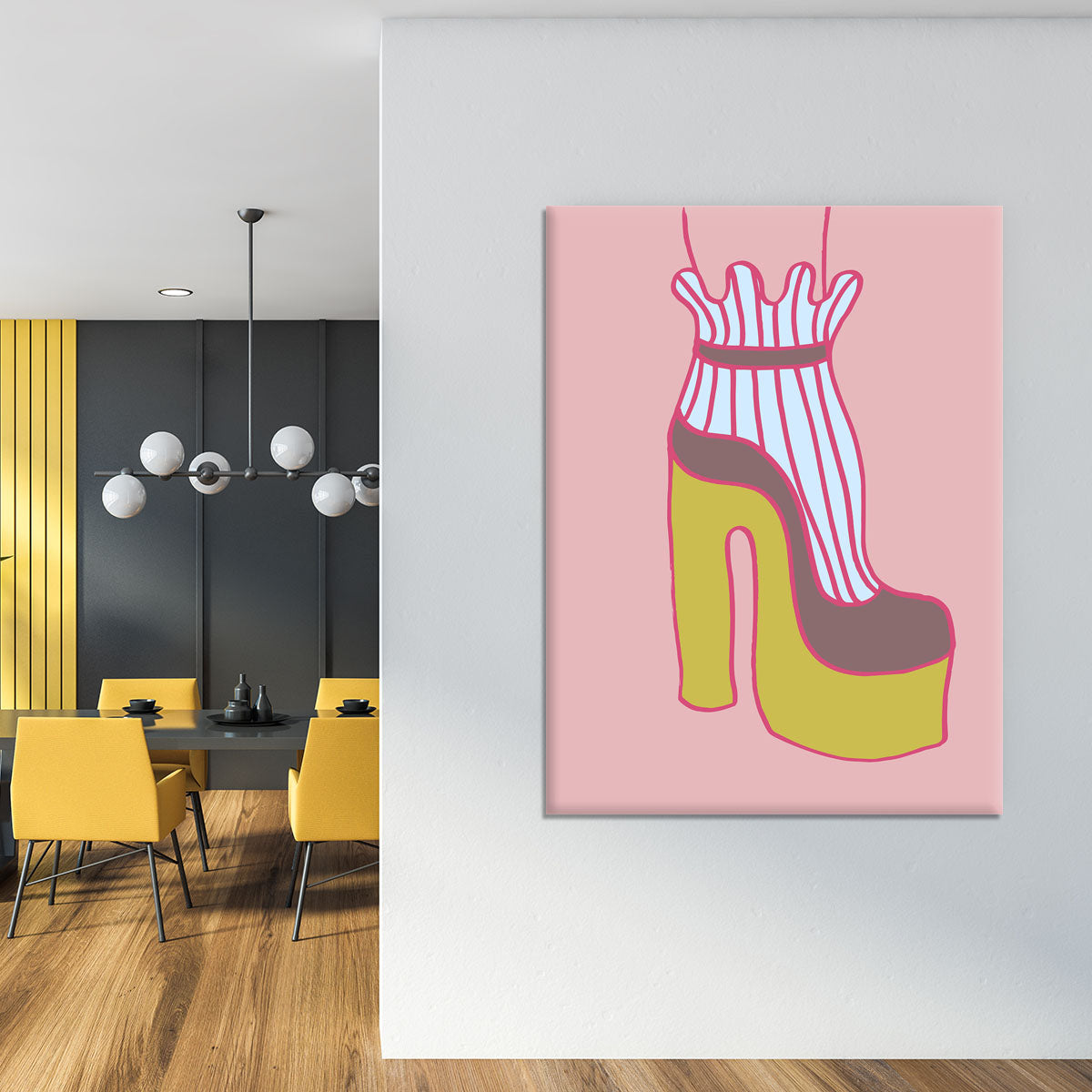 Yellow Heel 02 Canvas Print or Poster - Canvas Art Rocks - 4