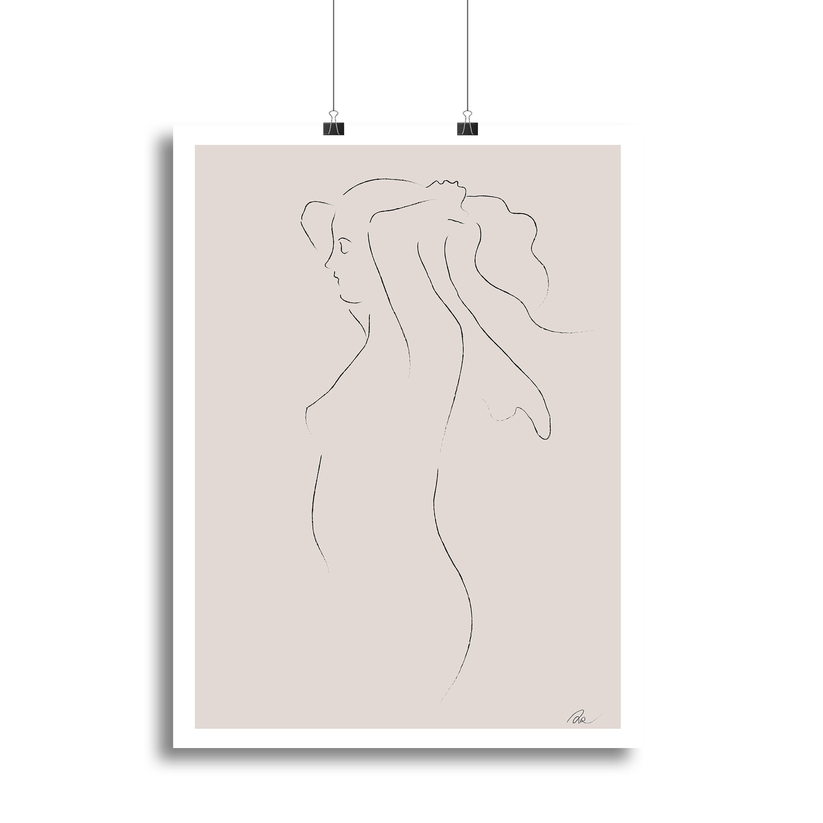 Woman Sketch Canvas Print or Poster - Canvas Art Rocks - 2