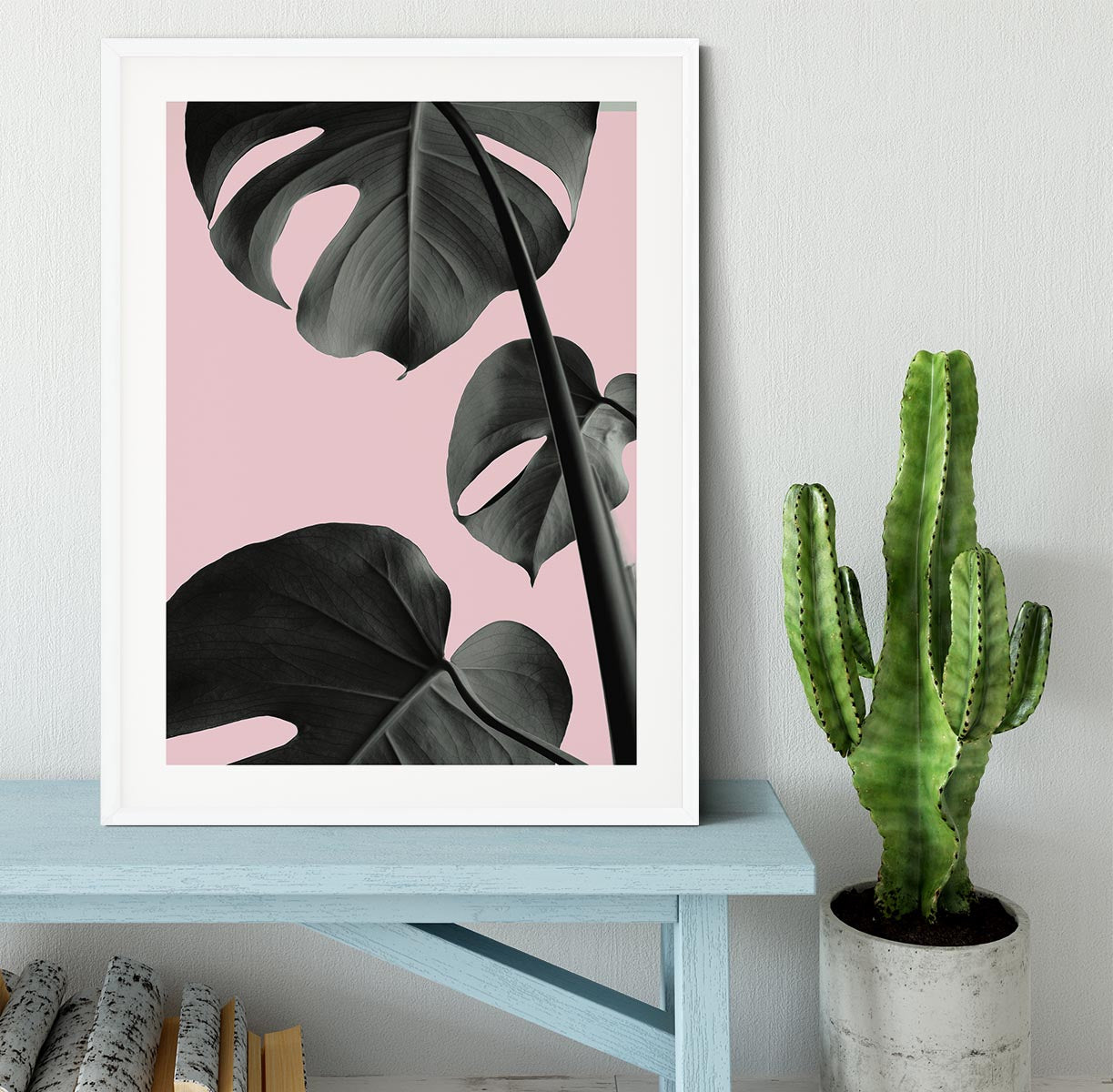 Monstera Pink No 03 Framed Print - Canvas Art Rocks - 5