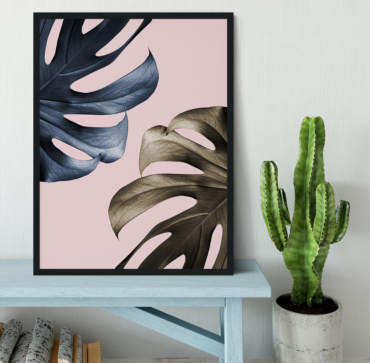 Monstera Pink Light 01 Framed Print - Canvas Art Rocks - 2