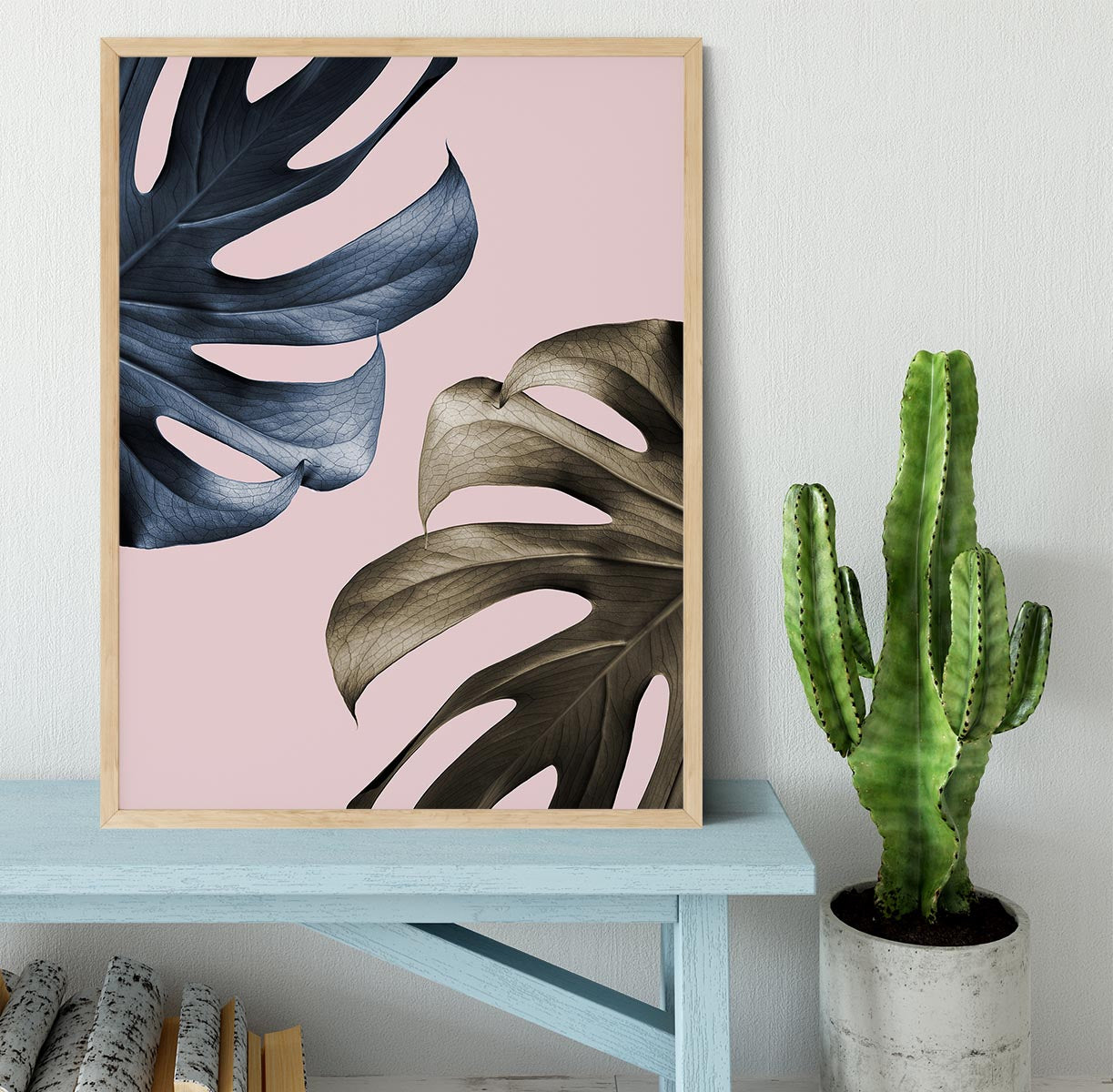 Monstera Pink Light 01 Framed Print - Canvas Art Rocks - 4