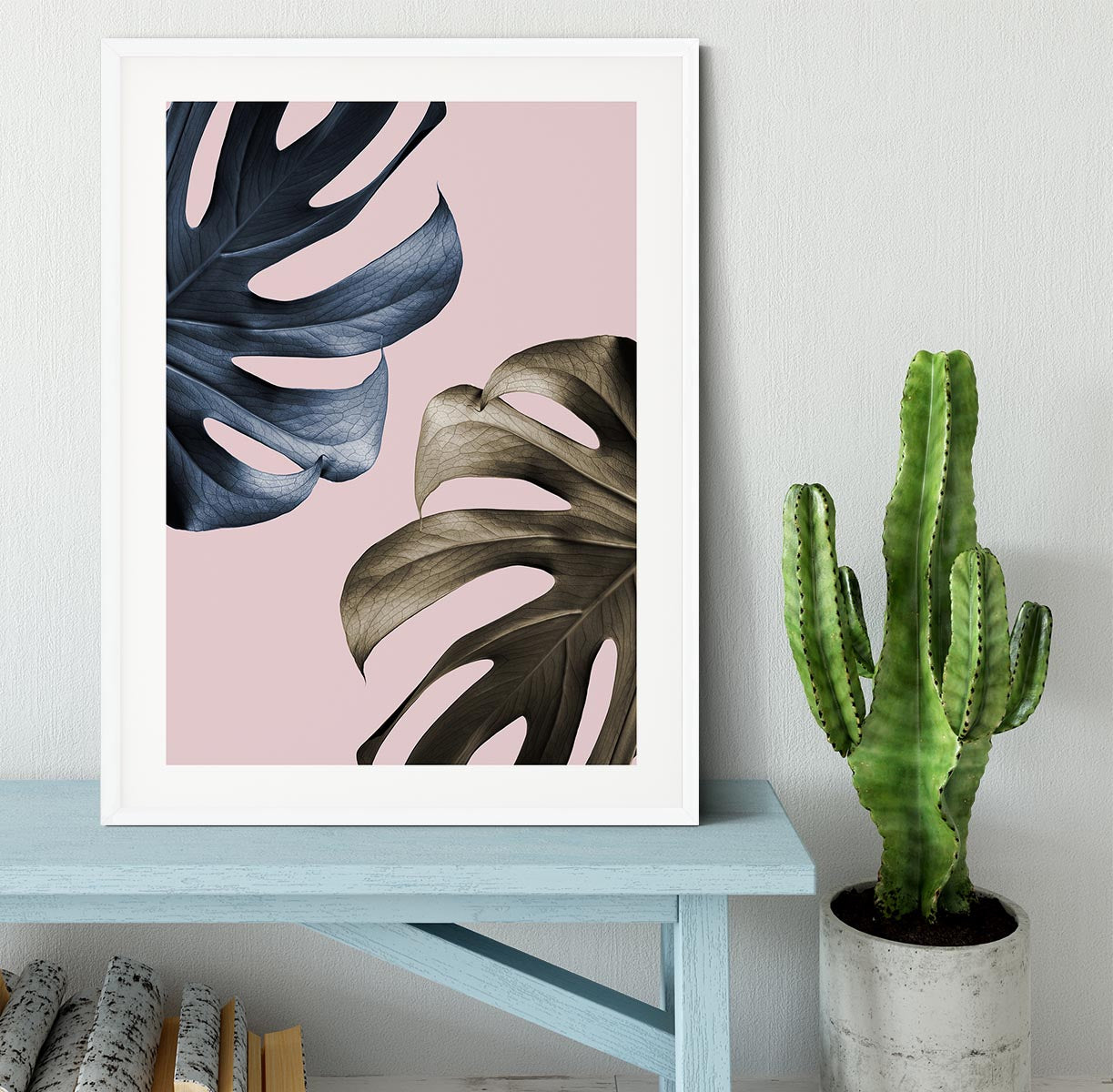 Monstera Pink Light 01 Framed Print - Canvas Art Rocks - 5