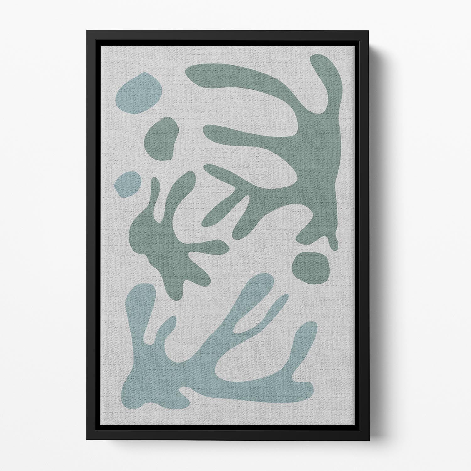 Seaweed Teal No 1 Floating Framed Canvas - 1x - 2
