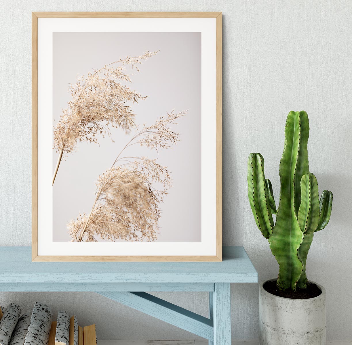 Reed Grass Grey 06 Framed Print - Canvas Art Rocks - 3