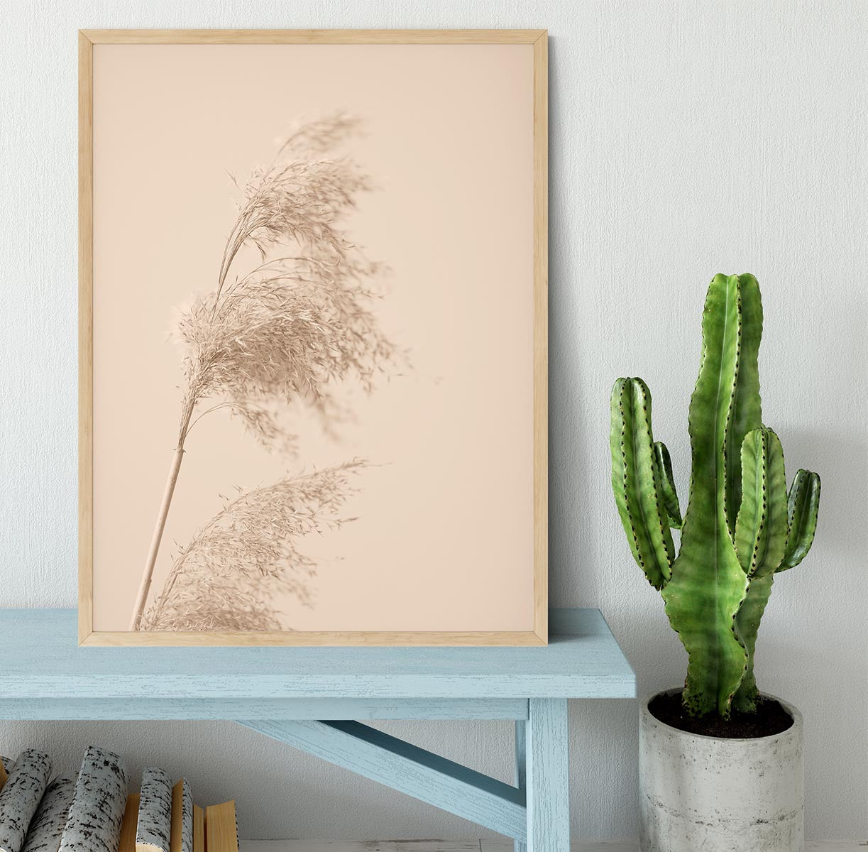 Reed Grass Beige 03 Framed Print - Canvas Art Rocks - 4